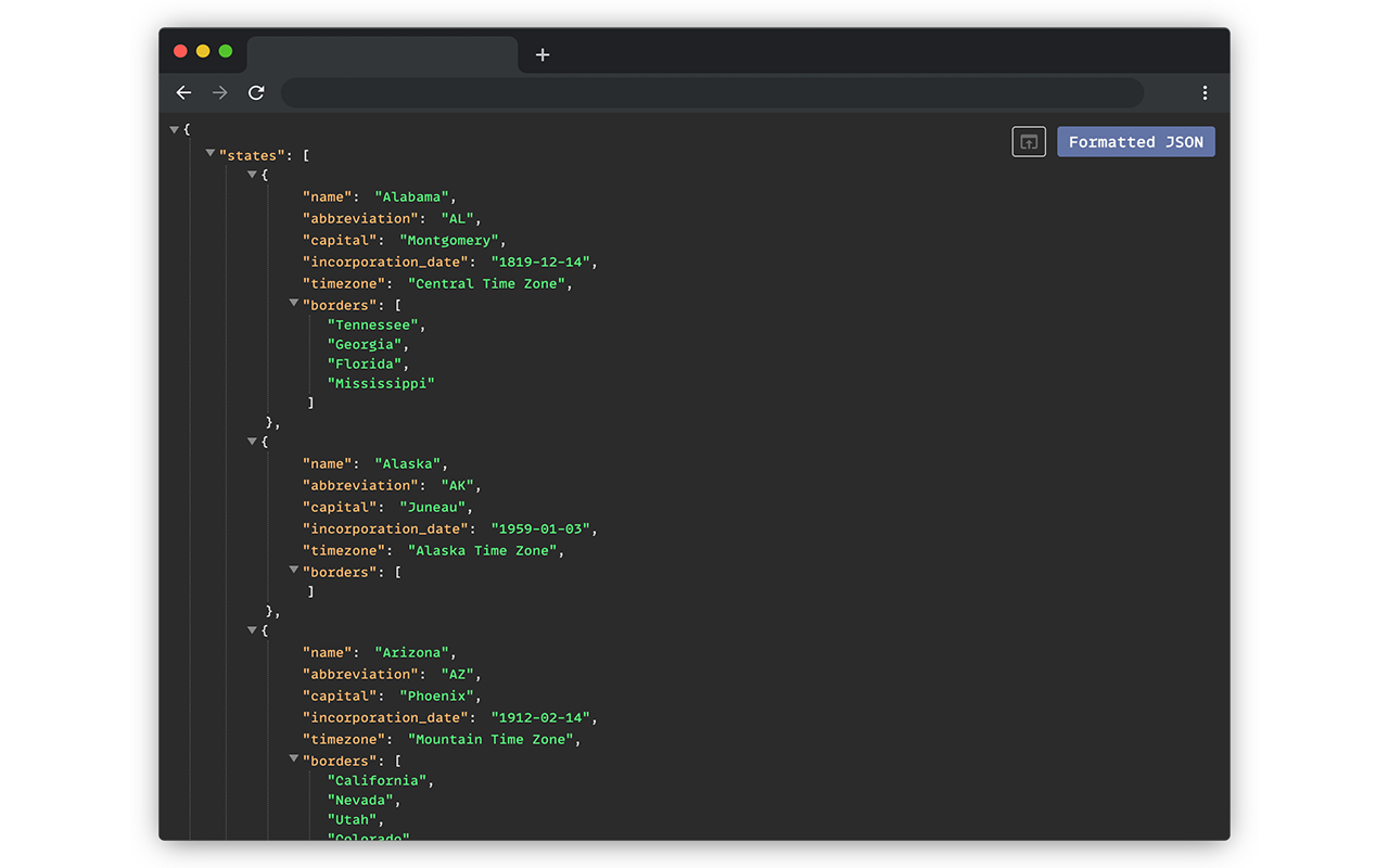 JSON Formatter Screenshot 2