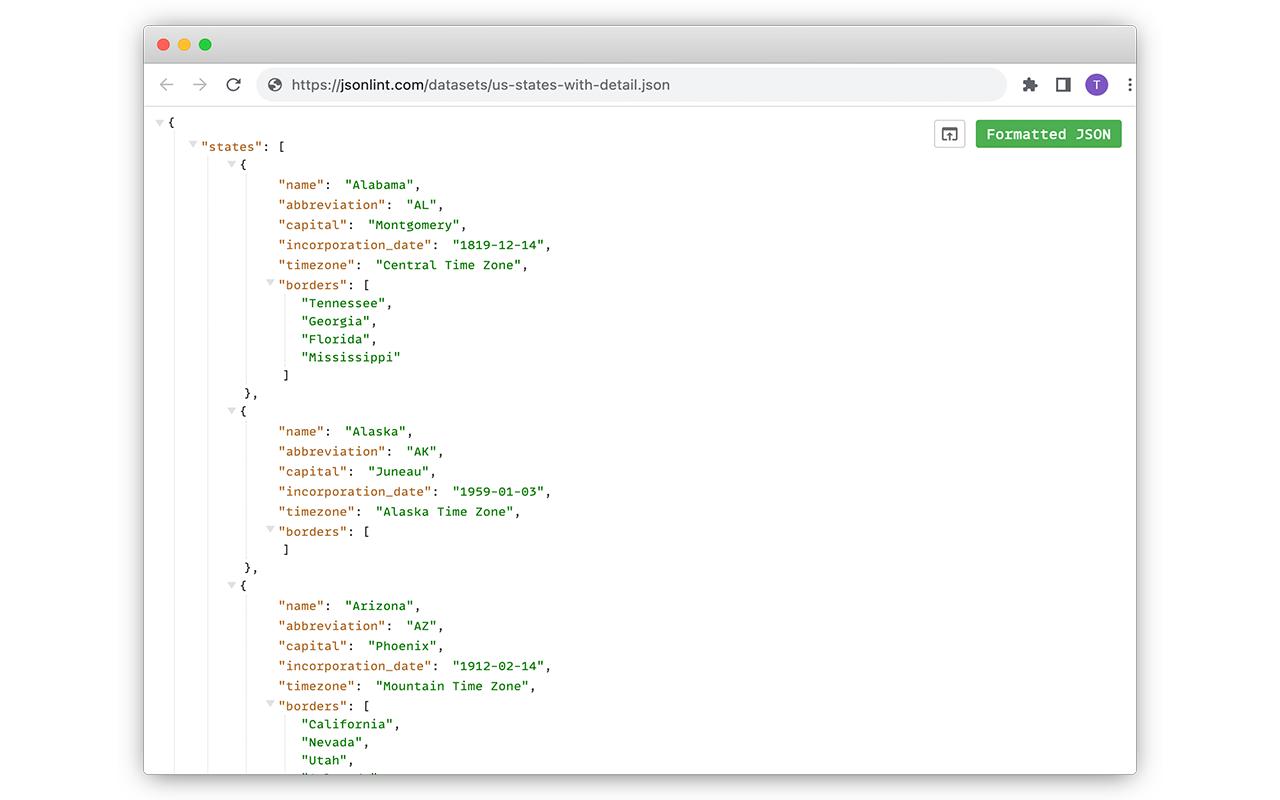 JSON Formatter Screenshot 3